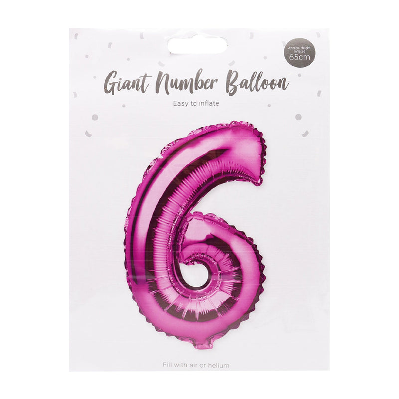 Pink Foil Number Balloon