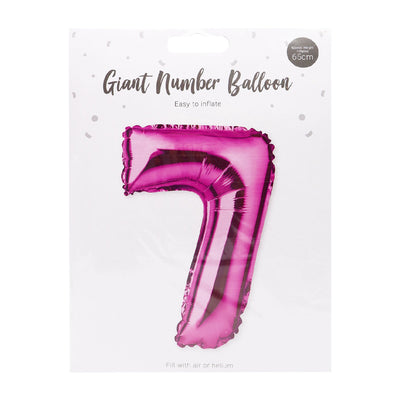 Pink Foil Number Balloon