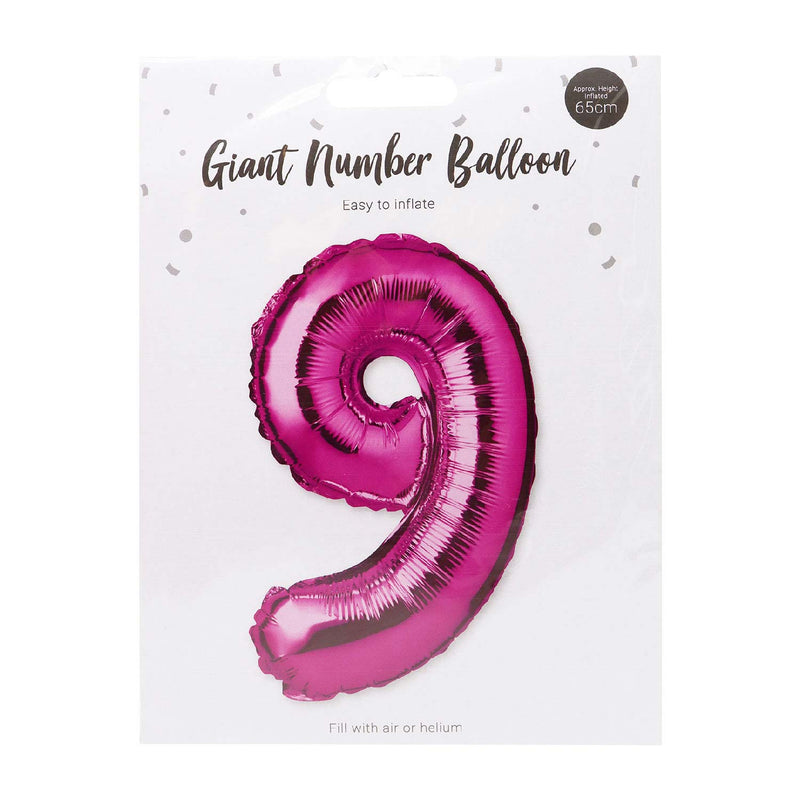 Pink Foil Number Balloon