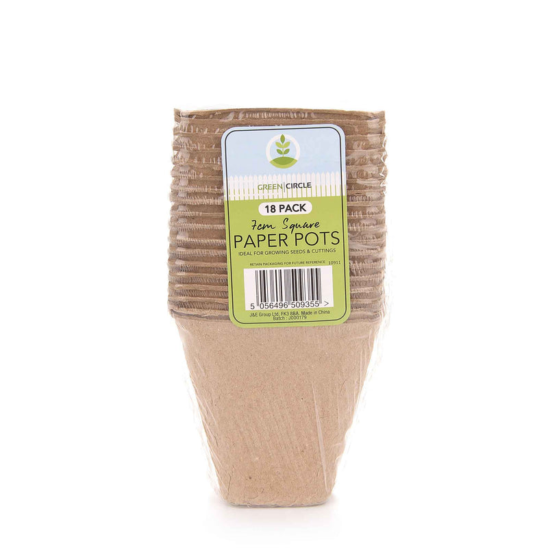 Square Paper Pots 7cm 18PK