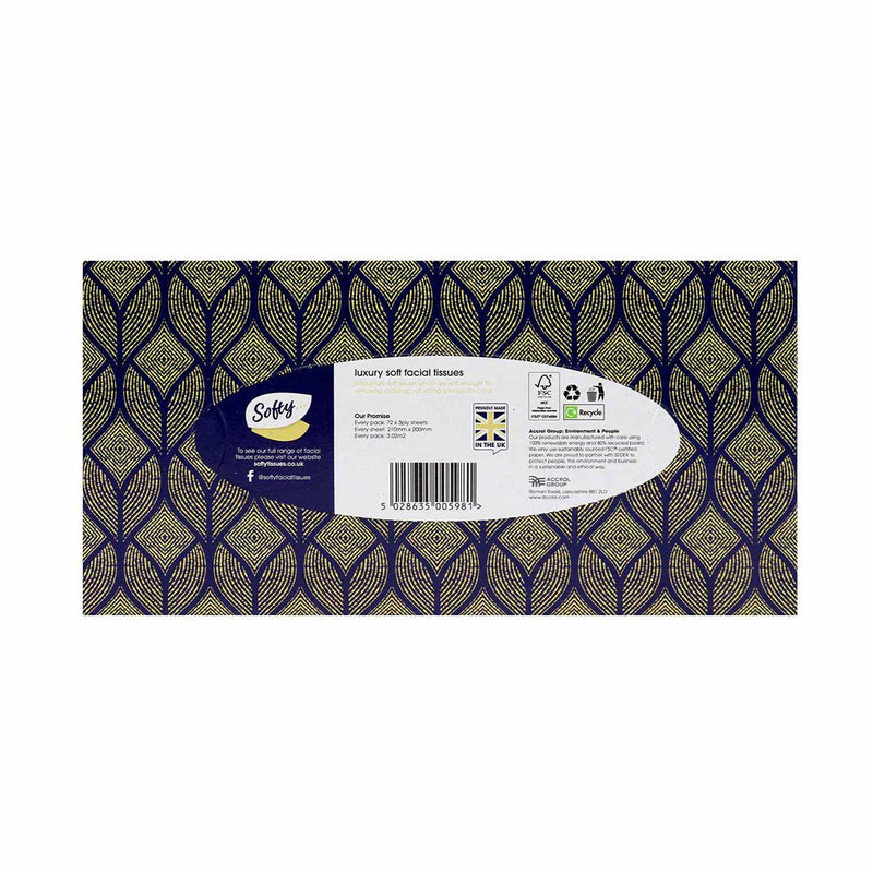 Softy Regular Soft Facial Tissues Assorted 3Ply