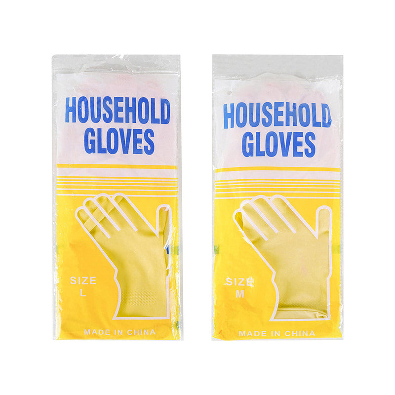 Yellow Rubber Glove Large 2pk