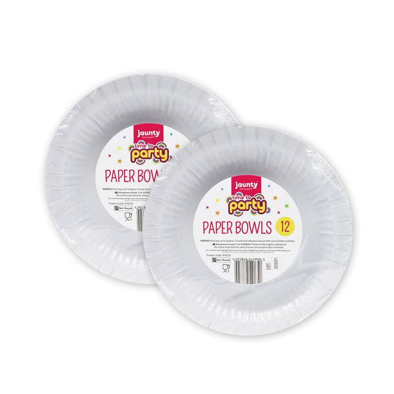 Party White Paper Bowls 12PK