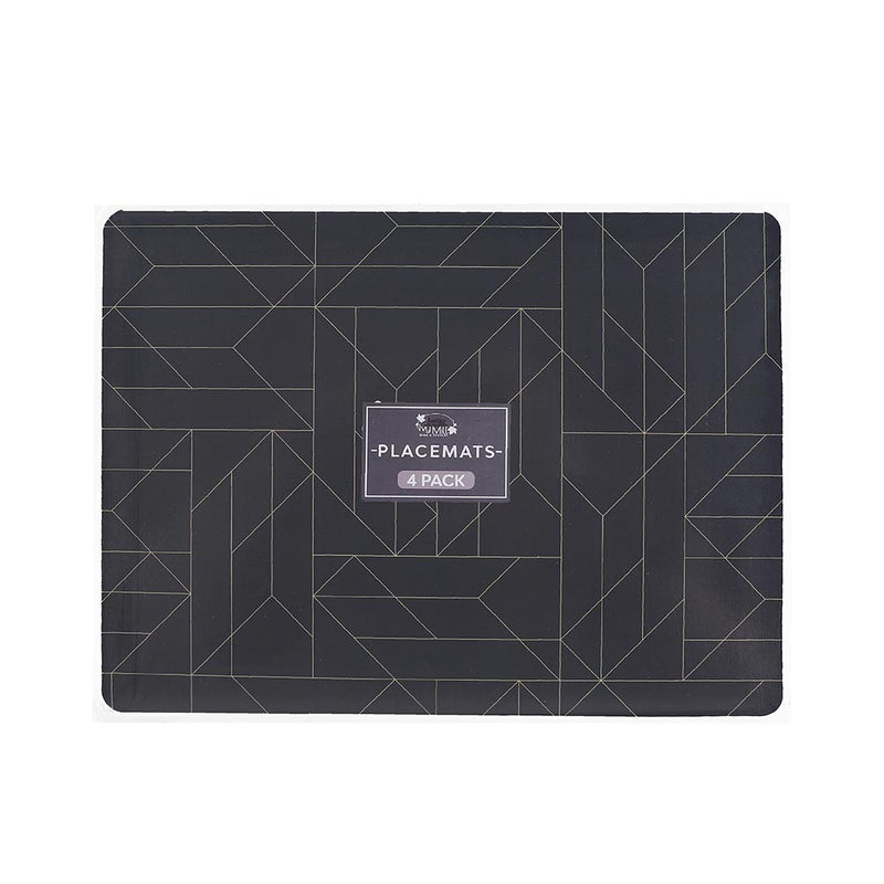 Geometric Printed Marble Cork Placemat 4PK