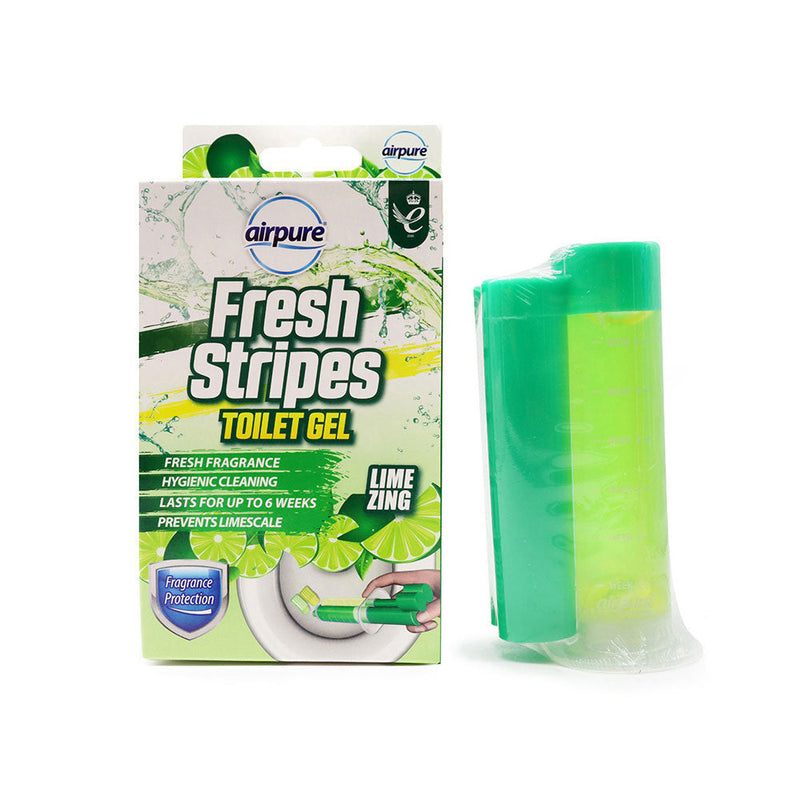 Airpure Fresh Stripes Toilet Gel Lime Zing 45ML