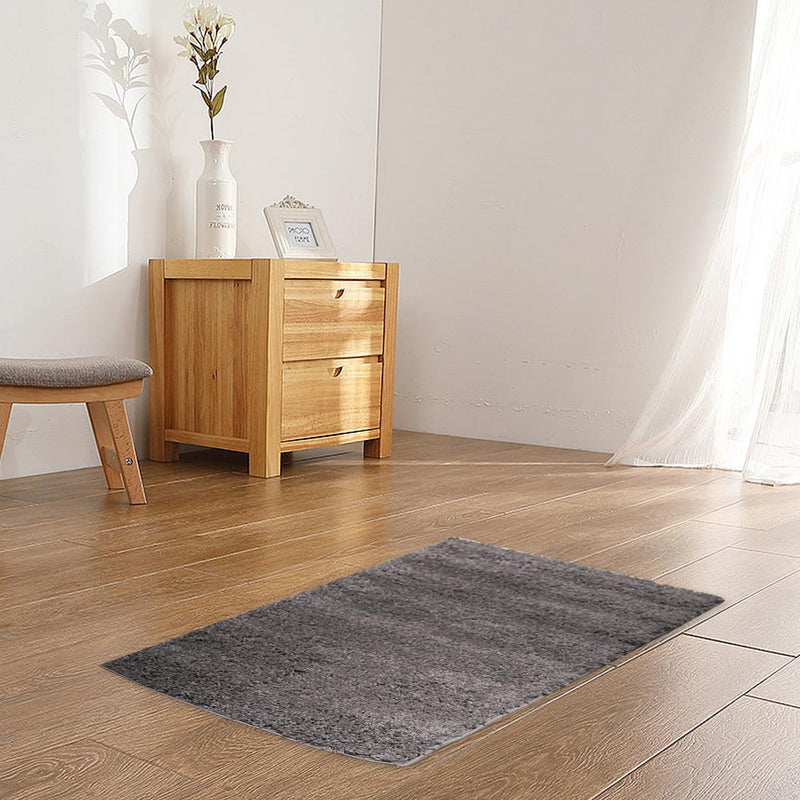 Retro Shaggy Charcoal Rug 60cmx110cm