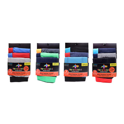 Pierre Calvini Boys Classic Hipster Underwear Assorted 3Pack