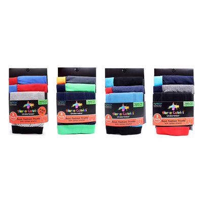 Pierre Calvini Boys Classic Hipster Underwear Assorted 3Pack
