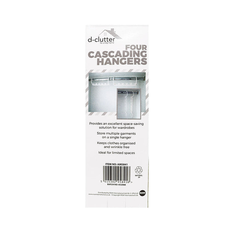 Cascading Hangers White 4PK