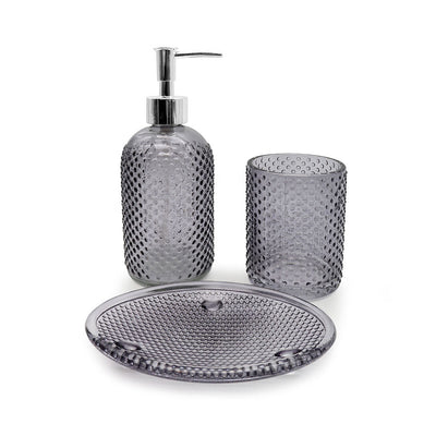 Glass Dimple Bathroom Set