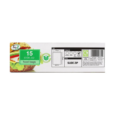 TidyZ 15 Slide Zip Food Bags