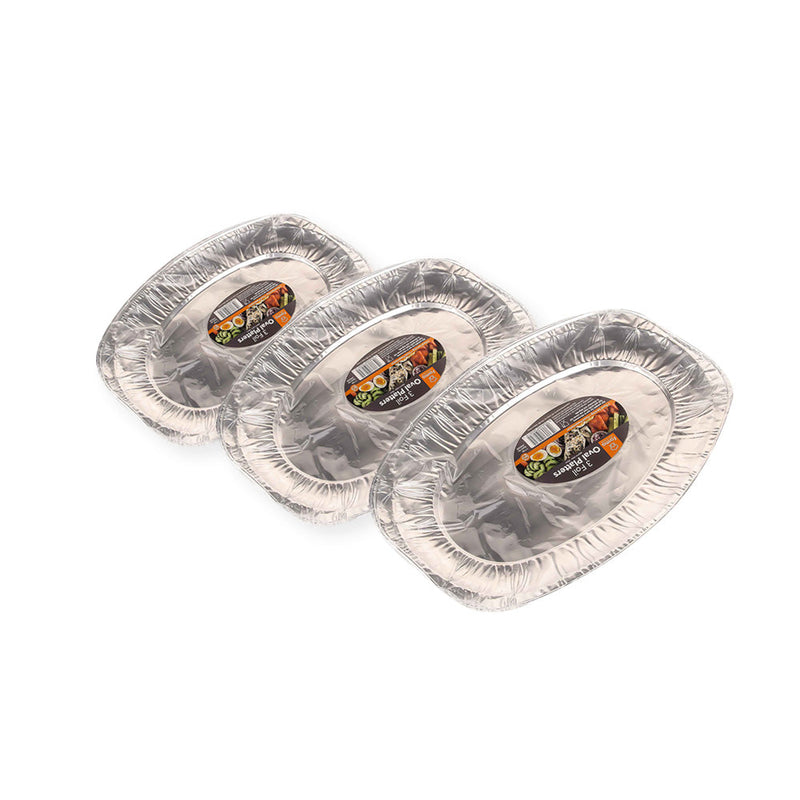 Foil Oval Platters 3PC