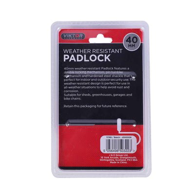 Weather Resistant Padlock 40mm