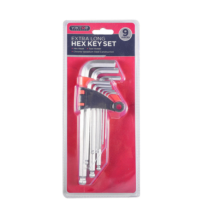 Extra Long Hex Key Set 9PC