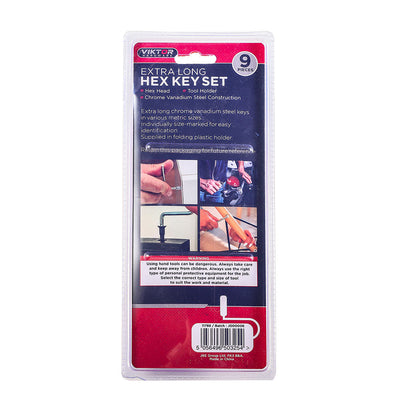 Extra Long Hex Key Set 9PC