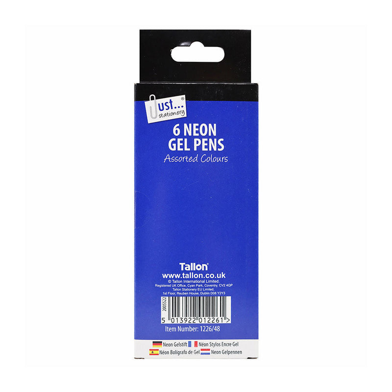 Neon Gel Ink Pens 6Pack