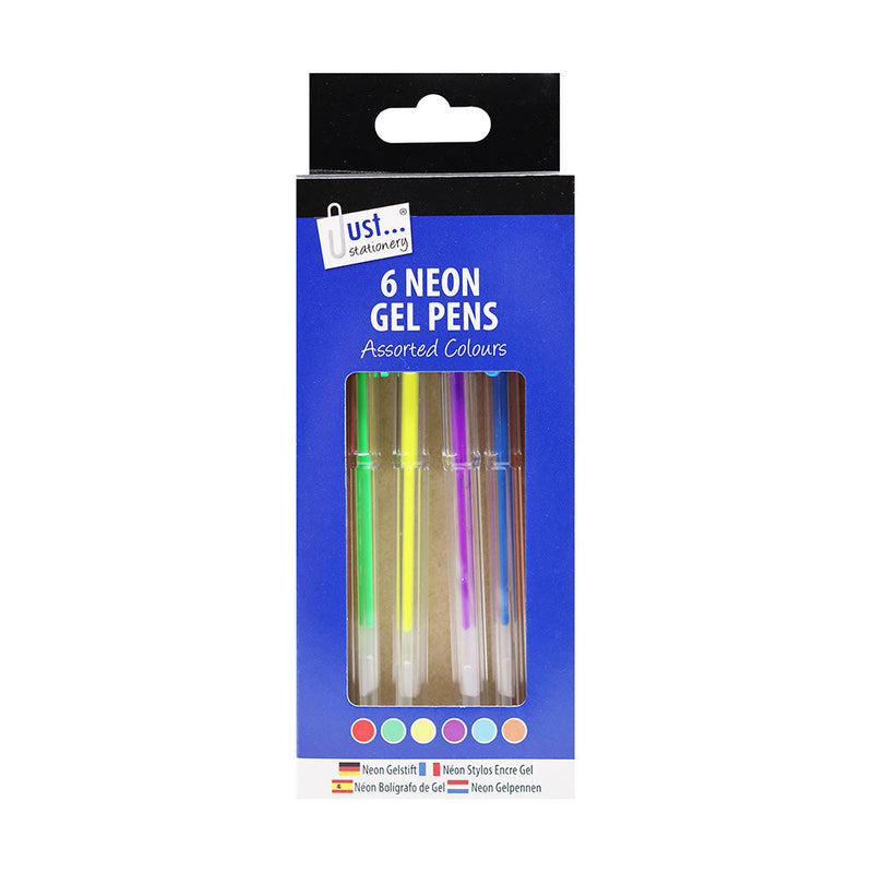Neon Gel Ink Pens 6Pack