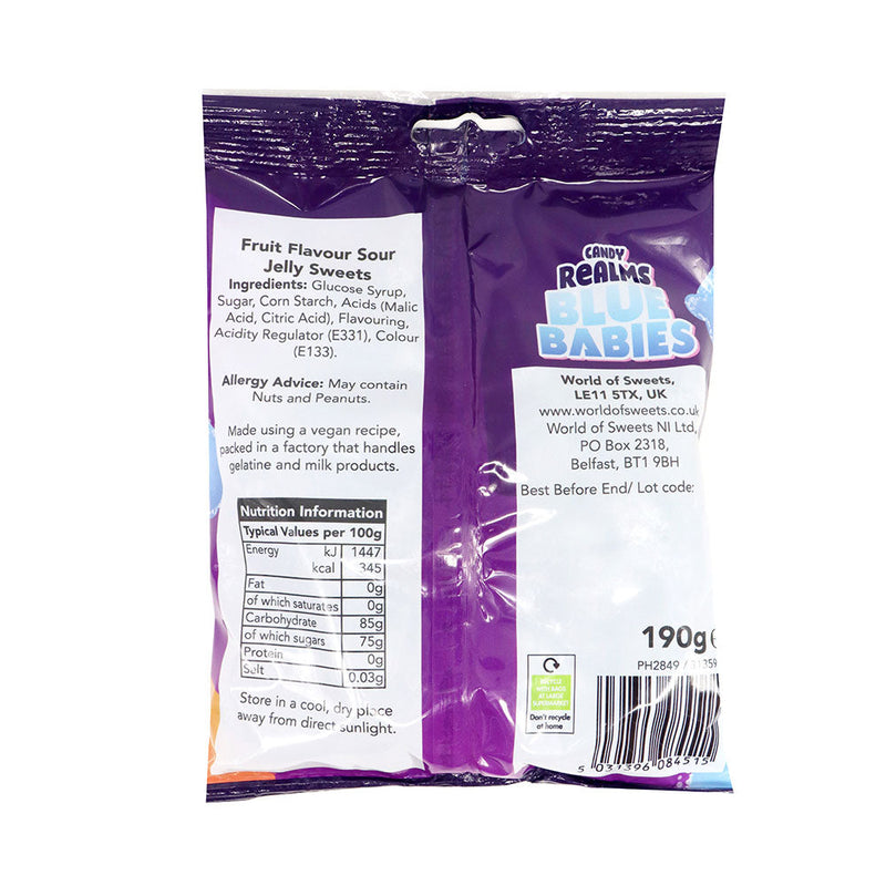 Candy Realms Jelly Blue Babies 190g x 2Pack