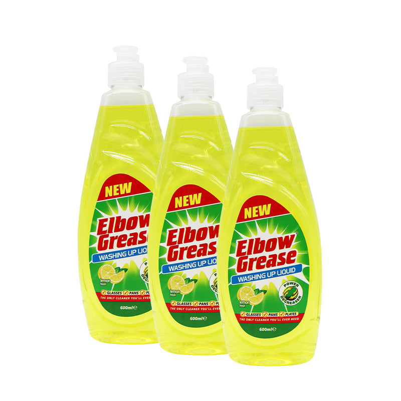 Elbow Grease Washing Up Liquid Lemon Fresh 600ML