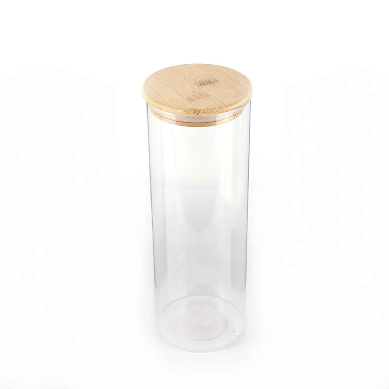 Glass Container with Bamboo Lid 100mmx280mm