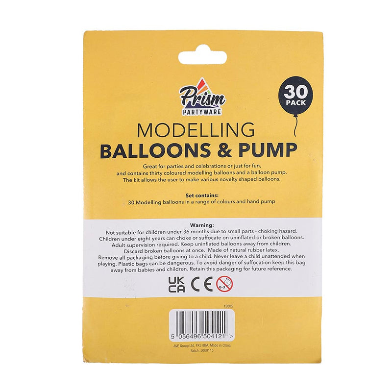 Modelling Balloon & Pump 30PK