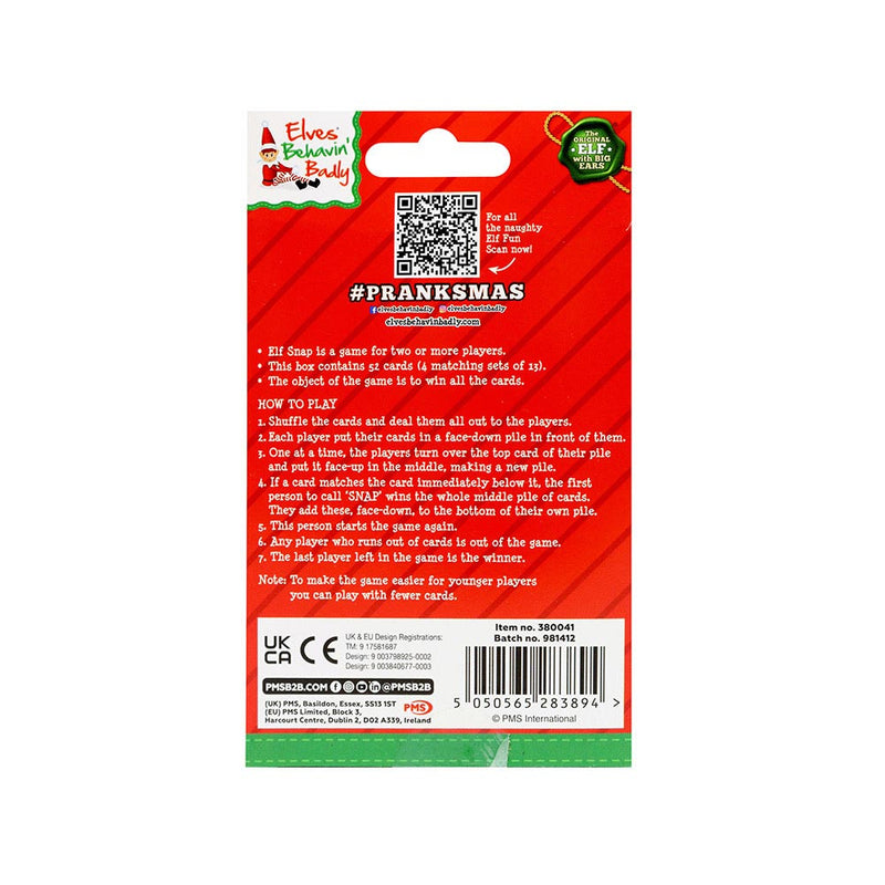Deluxe Jumbo Elf Snap Cards Game