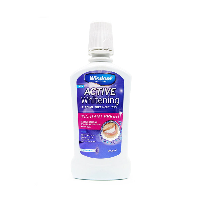 Wisdom Daily Active Whitening Alcohol Free Mouthwash 500ML