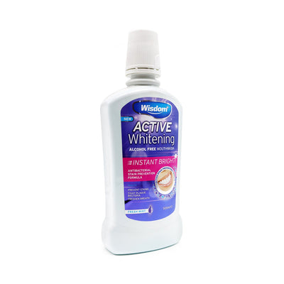 Wisdom Daily Active Whitening Alcohol Free Mouthwash 500ML