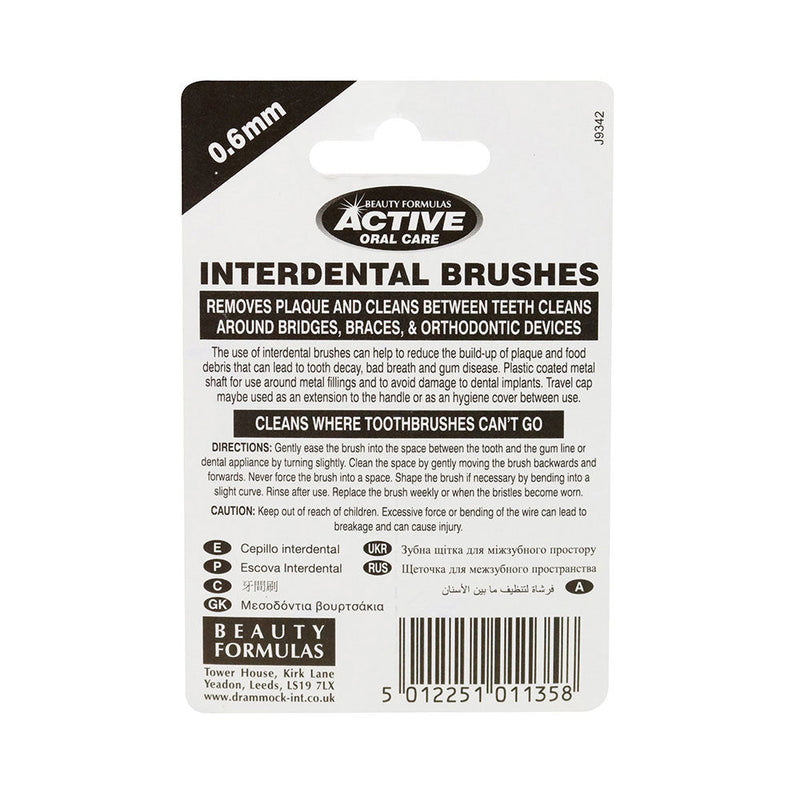 Beauty Formulas Interdental Brushes 0.6MM 6Pack