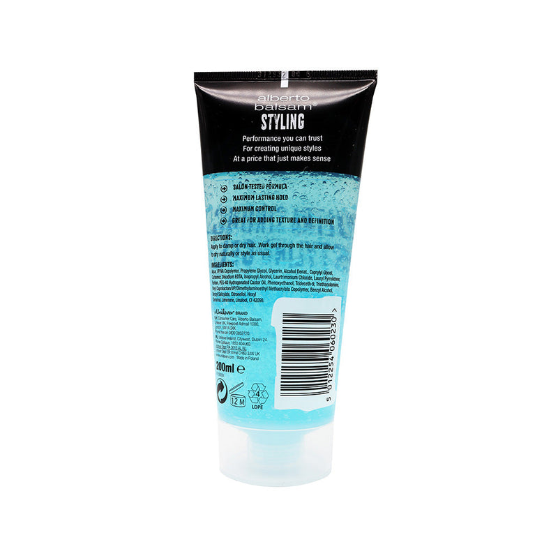 Alberto Balsam Ultra Strong Styling Hair Gel 200ML