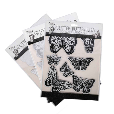 3D Glitter Butterflies Wall Stickers
