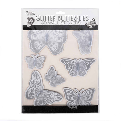 3D Glitter Butterflies Wall Stickers