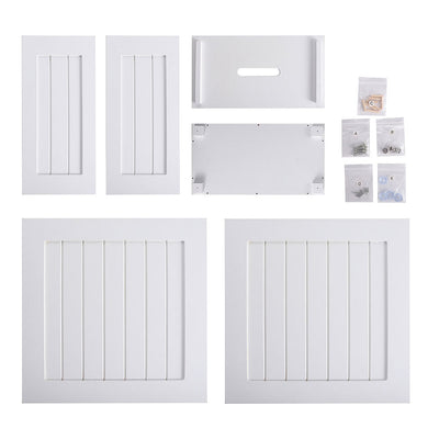 Slimline Bathroom Tidy Storage Cabinet with Lid 28x14x35cm