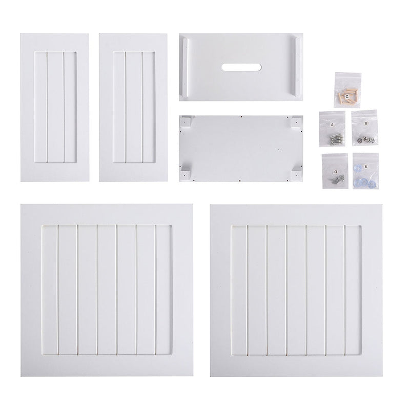 Slimline Bathroom Tidy Storage Cabinet with Lid 28x14x35cm