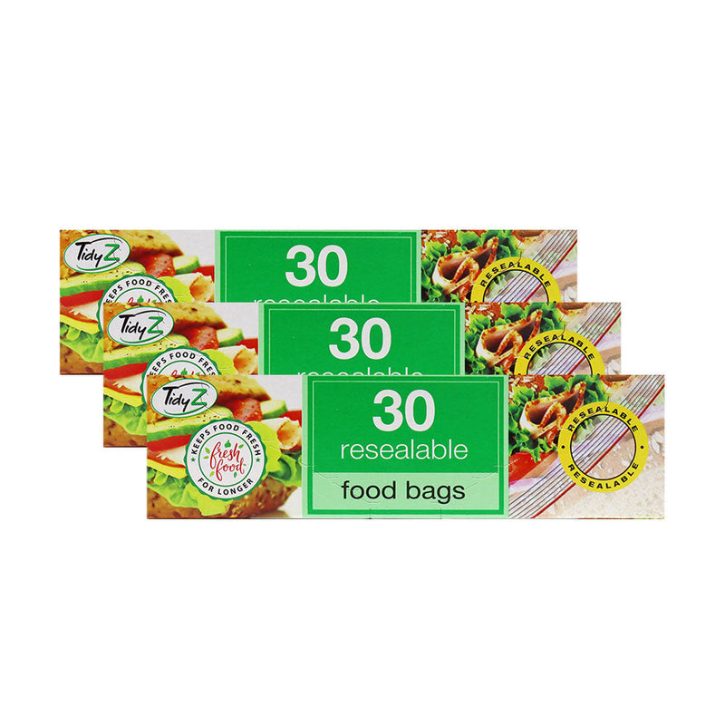 Resealable Food Bags 30PK