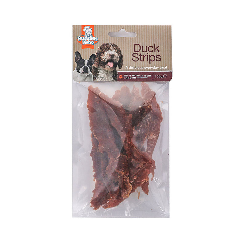 Delicious Dog Treat Duck Strips 100g
