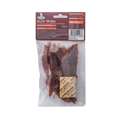 Delicious Dog Treat Duck Strips 100g