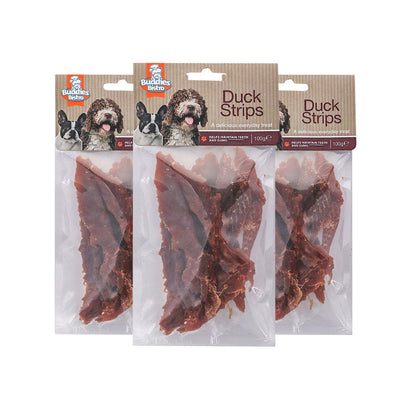 Delicious Dog Treat Duck Strips 100g