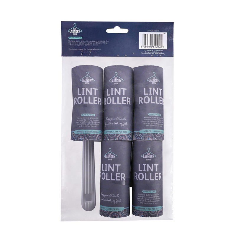 Lint Roller With 5 Sticky Refills Rolls