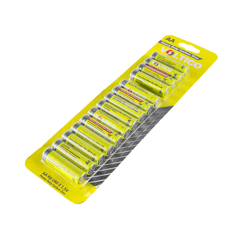 Voltico Heavy Duty Carbon Zinc AA 10+4PK
