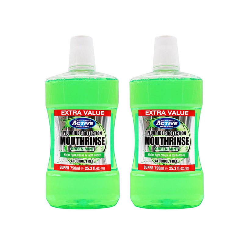 Beauty Formulas Green Mint Alcohol Free Mouthwash 750ML