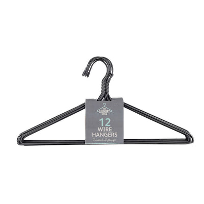 Coloured Light Weight Wire Laundry Hanger 12PK