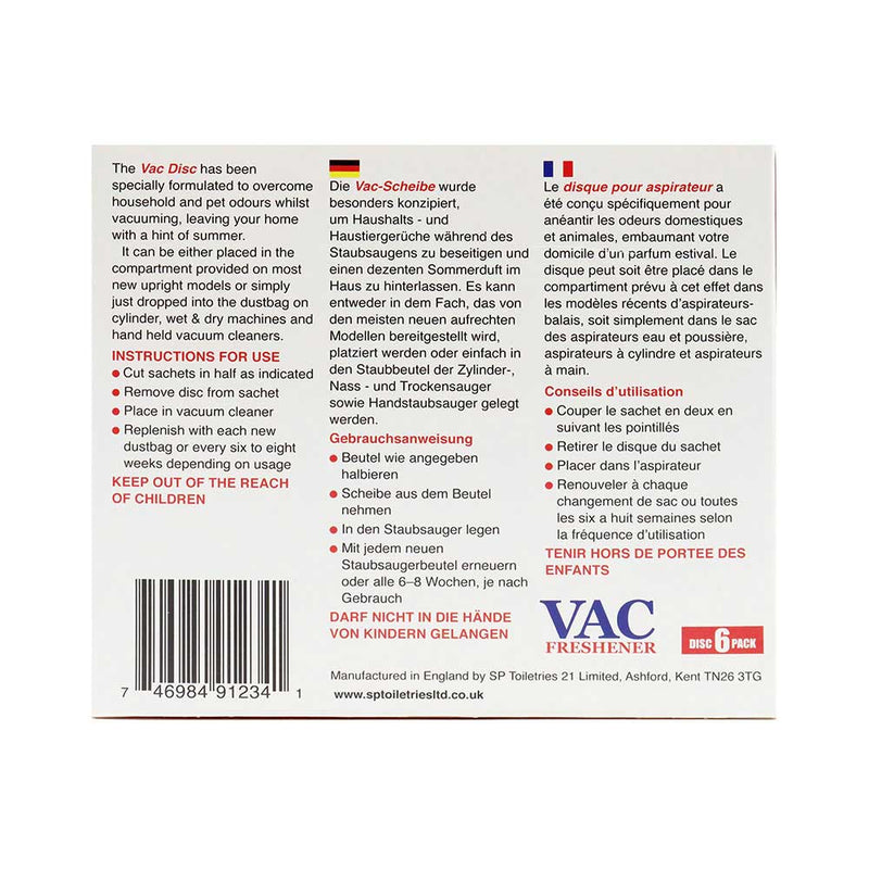 Vac Freshener for Pet Lovers Summer Meadow Pack of 6