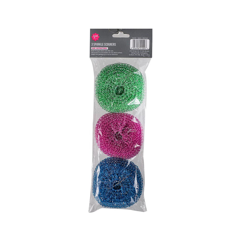 Sparkle Scourer Pads 3PK