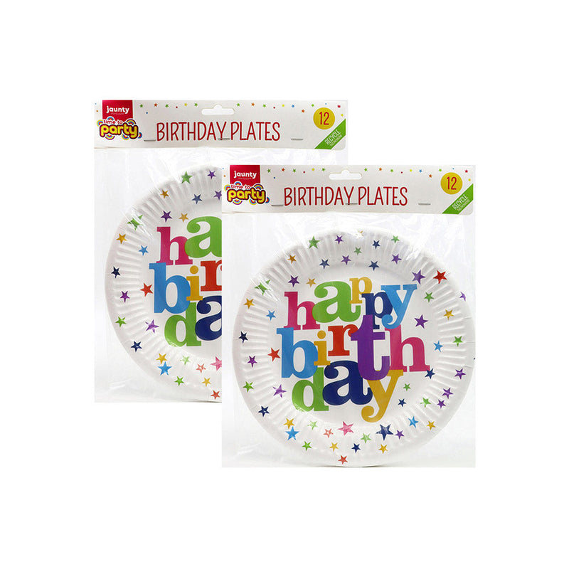 Birthday Plates 12PK