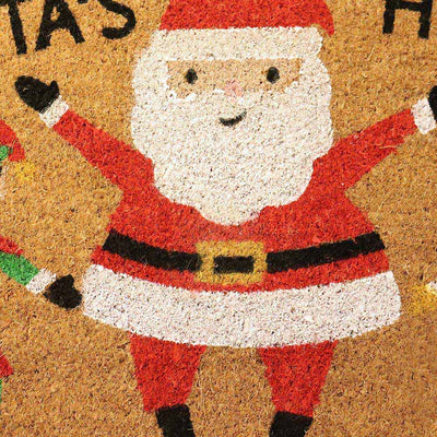 Christmas Latex Coir Doormat Santa & Elf 40x58CM