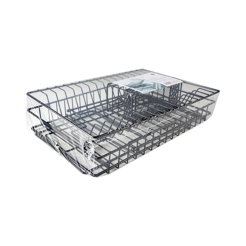 Matte Black Dish Drainer & Drying Rack 2 Tier