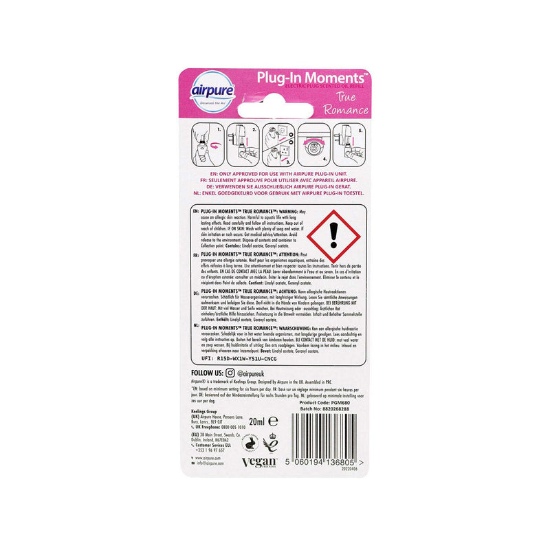 Airpure Plug In Oil Refill True Romance Air Freshener 20ML
