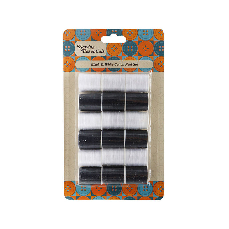 Black & White Cotton Reel Set 18PC