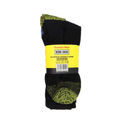 Mens Premium Wear Cotton Rich Work Socks 6-11 3Pairs